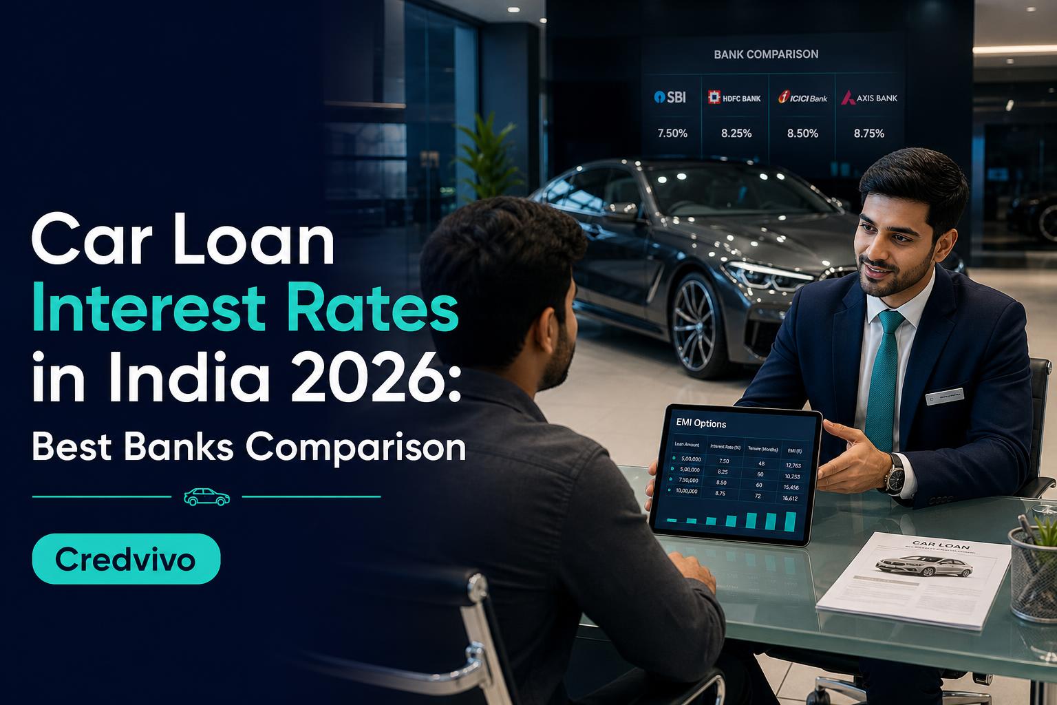 Best car loan interest rates in India comparison guide by Credvivo