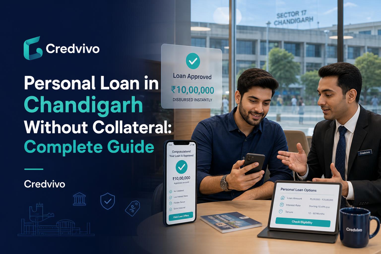 Personal Loan in Chandigarh without collateral explained by Credvivo